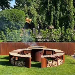 Badeko Grill-/Feuerstelle „Freiburg“ in Edelrostoptik