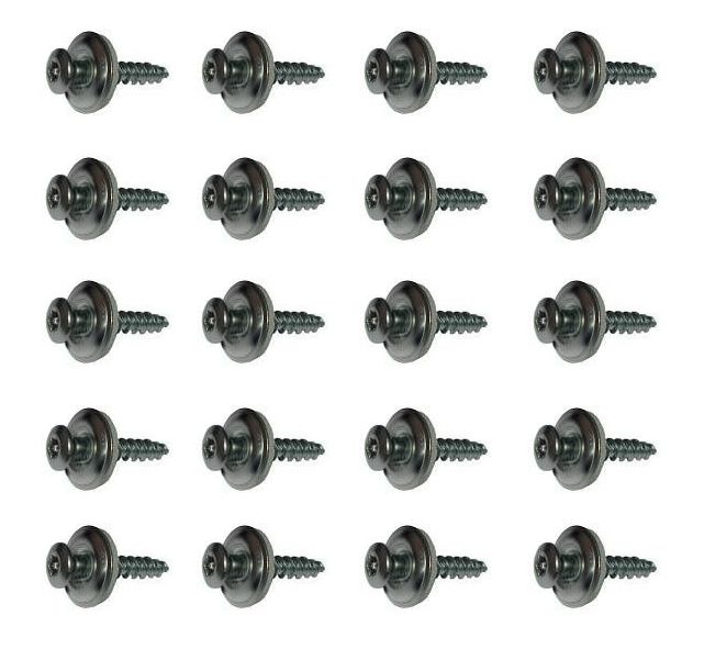 1 Pack á 20 Stück Spenglerschrauben anthrazit mit Dichtscheibe V2A, Abmessung 4,5x20