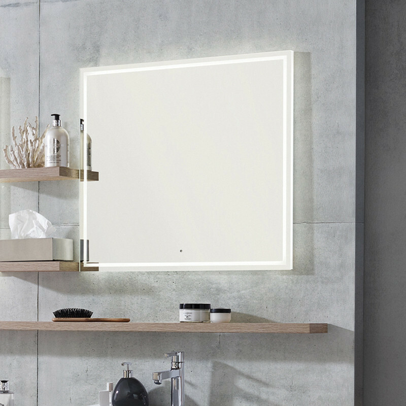 Laguna Badspiegel mit umlaufendender LED-Beleuchtung | Höhe 640 mm