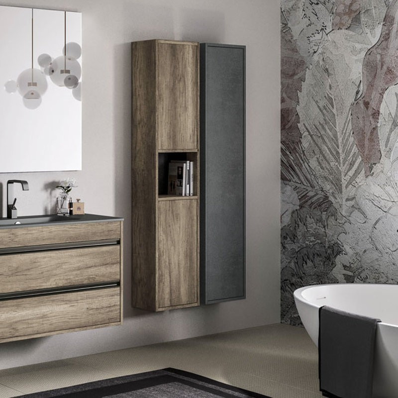 Mastella Smart46 Hochschrank Soft-Matt Cemento
