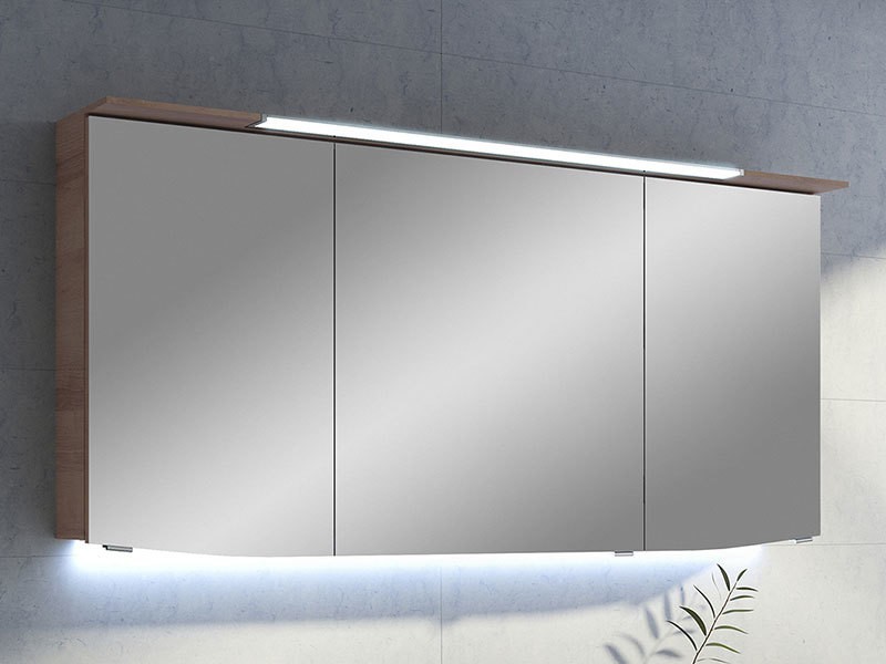 Pelipal Cassca Spiegelschrank 2 | mit LED-Beleuchtung im Kranz