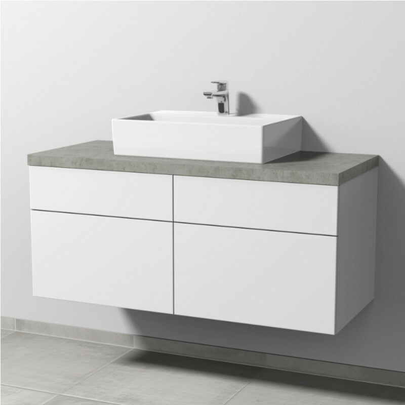 Sanipa 2morrow Waschtischkonsole mit Unterbau für V&B Memento WT | 120,4 cm