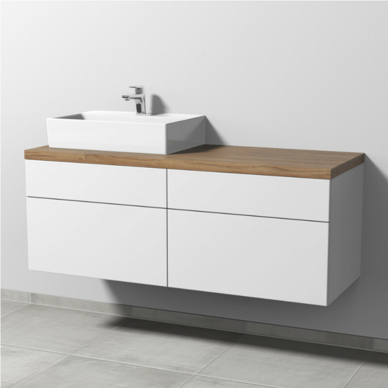 Sanipa 2morrow Waschtischkonsole mit Unterbau für V&B Memento WT 140,4 cm | Links