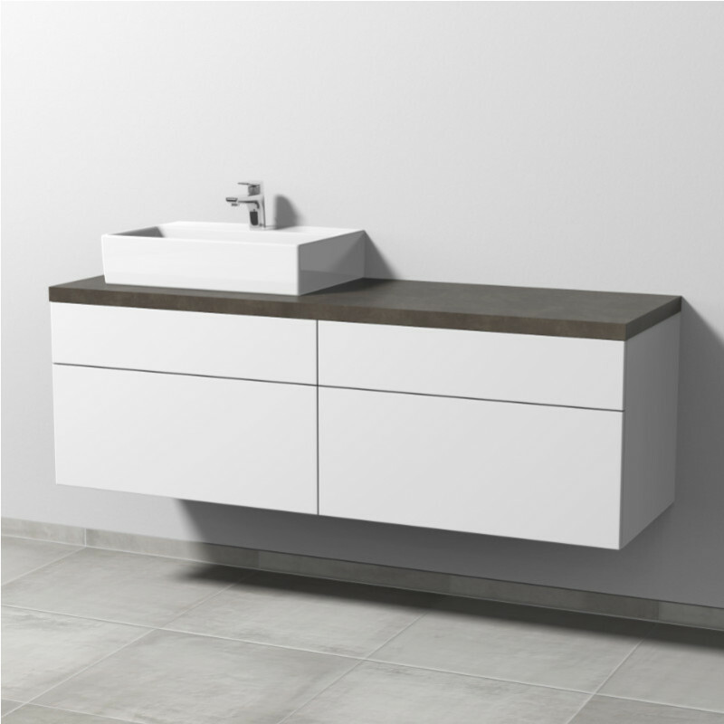 Sanipa 2morrow Waschtischkonsole mit Unterbau für V&B Memento WT 160,4 cm | Links