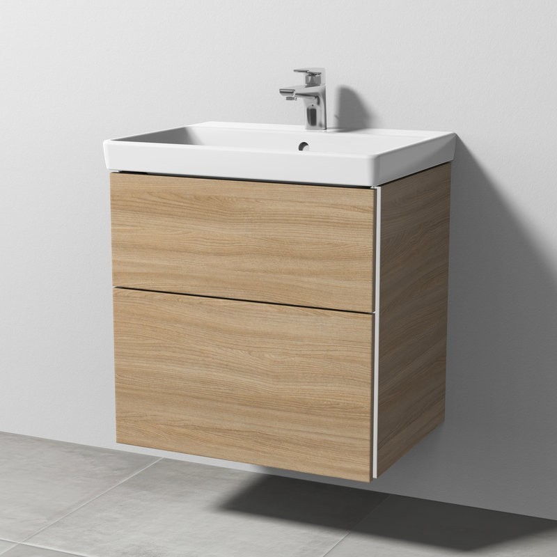 Sanipa 3way Waschtischunterschrank für Villeroy & Boch Avento Waschtisch 600 mm | 2 Auszüge