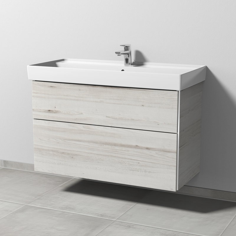 Sanipa 3way Waschtischunterschrank für Villeroy & Boch Collaro Waschtisch 1000 mm | 2 Auszüge