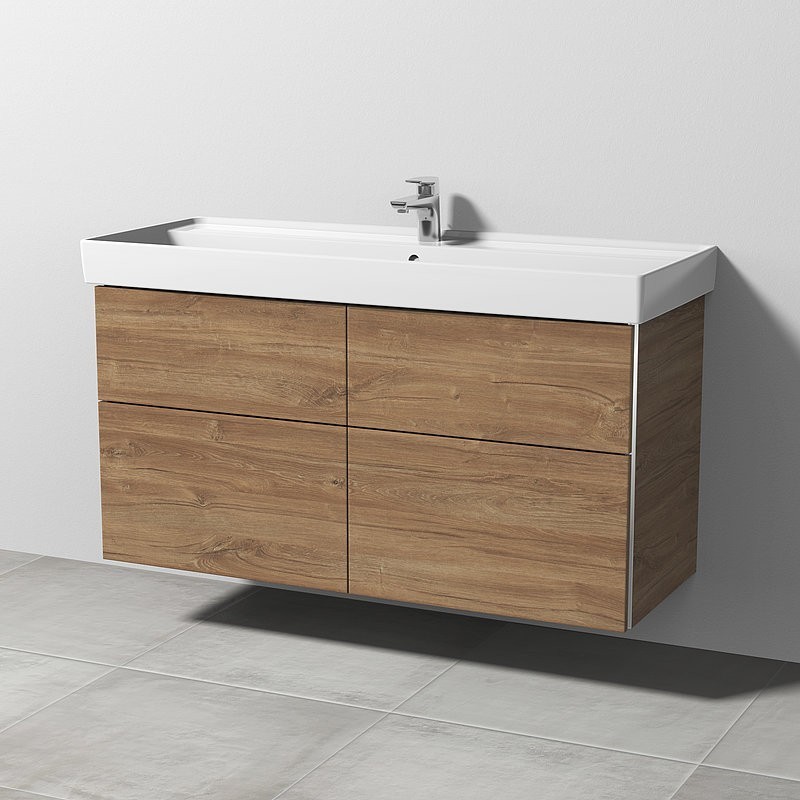 Sanipa 3way Waschtischunterschrank für Villeroy & Boch Collaro Waschtisch 1200 mm | 4 Auszüge