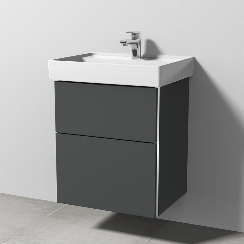 Sanipa 3way Waschtischunterschrank für Villeroy & Boch Collaro Waschtisch 550 mm | 2 Auszüge