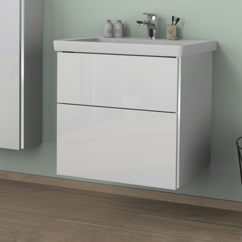 Villeroy & Boch Subway 3.0 Keramik-Waschtisch mit Sanipa 3way Unterschrank 650 mm | 2 Auszüge