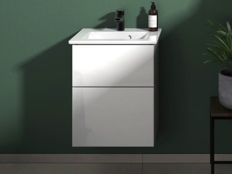 Villeroy & Boch Venticello Keramik-Waschtisch mit Sanipa 3way Unterschrank 500 mm | 2 Auszüge