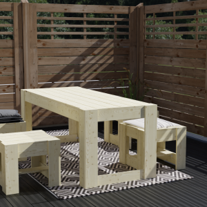 Ante Gartenmöbel-Set inkl. 1 Tisch und 4 Hockern Ante Gartenmöbel-Set inkl. 1 Tisch und 4 Hockern