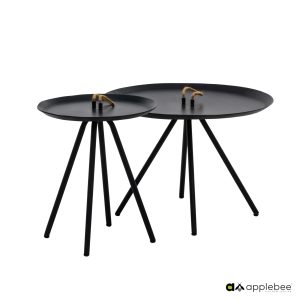 Apple Bee 2er Set Kaffeetische ELLE ALU, Aluminium Schwarz – Abverkauf Apple Bee 2er Set Kaffeetische ELLE ALU, Aluminium Schwarz – Abverkauf