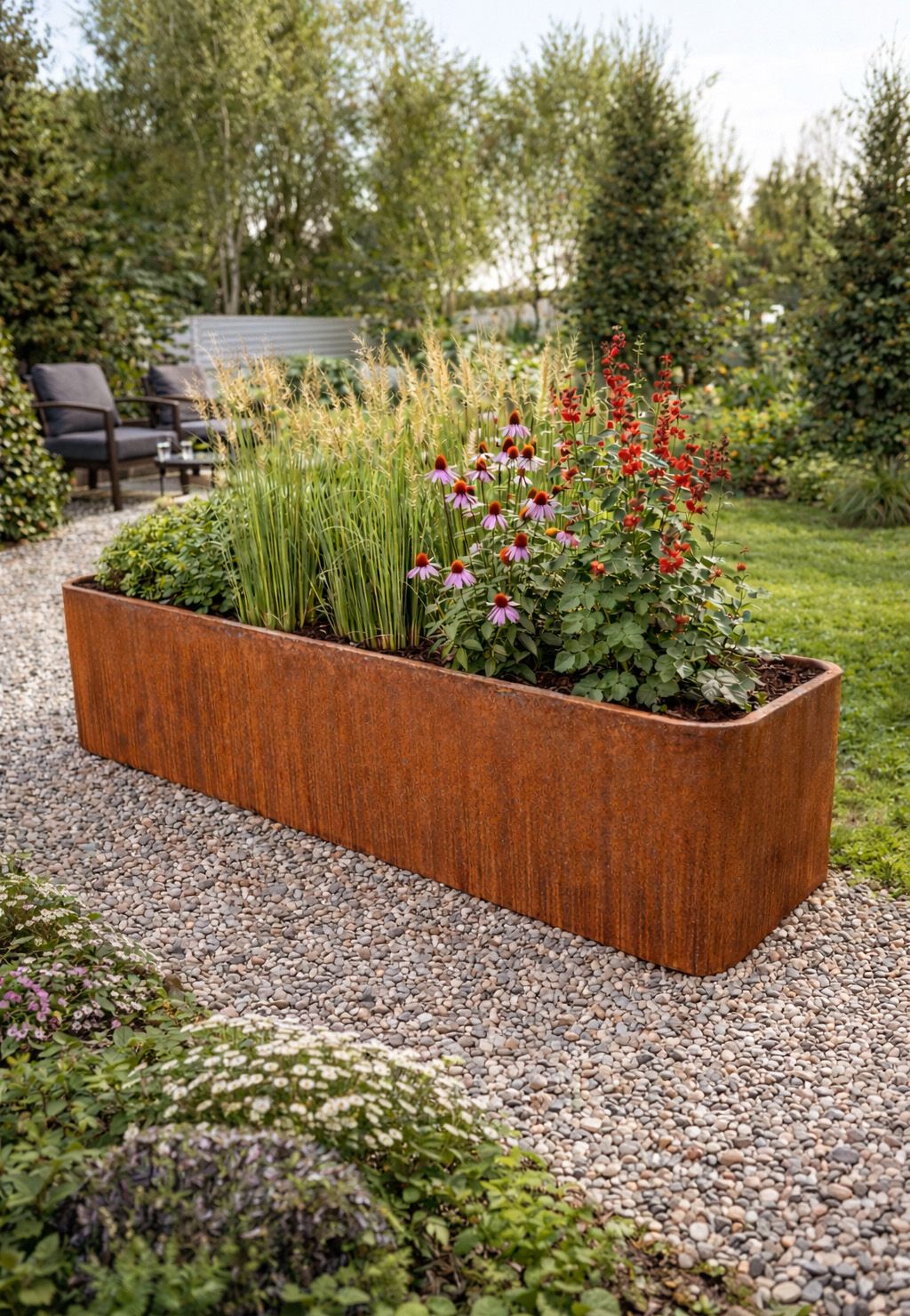 Badeko Pflanzeinfassung ,,Riva 1800“ in Edelrostoptik