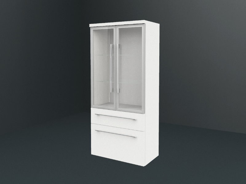 b·collection b·brace Mittelschrank XXL | 2 Rauchglastüren | 1 Schubkasten | 1 Auszug