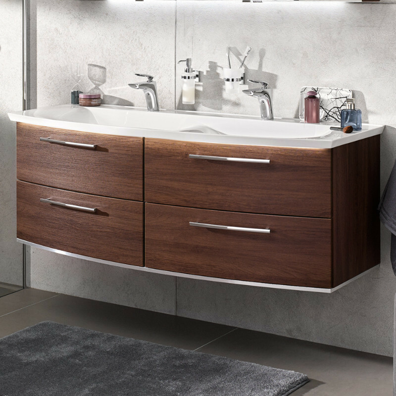 b·collection b·bright STONEPLUS Doppelwaschtisch mit Waschtischunterschrank