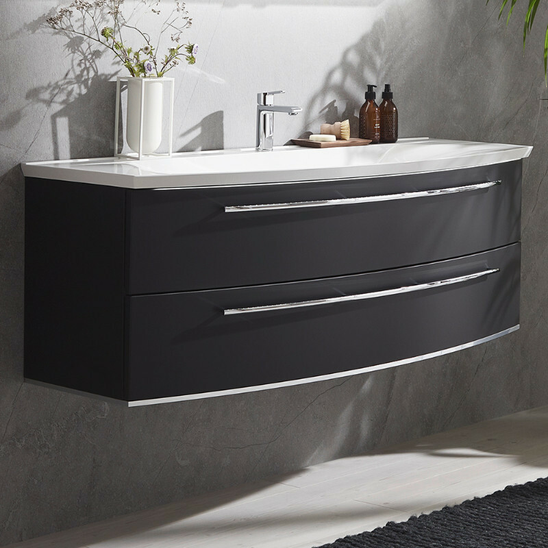 b·collection b·bright STONEPLUS Waschtisch mit Waschtischunterschrank