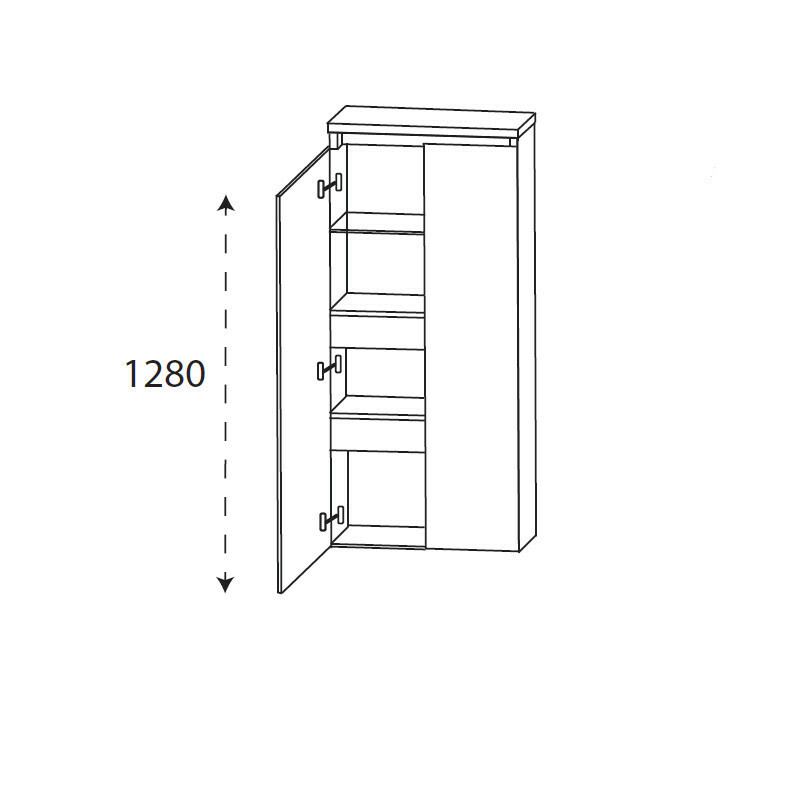 b·collection b·essence Mittelschrank XXL | 2 Türen | 2 Innenauszüge