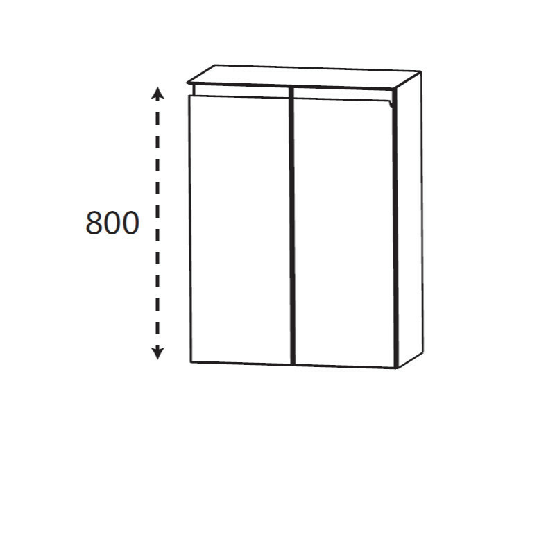 b·collection b·straight Highboard | 2 Tür