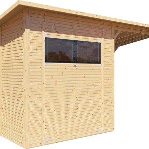 Bertilo Element-Gartenhaus Pent Modern 2 Plus inkl. Anbaudach – 18 mm