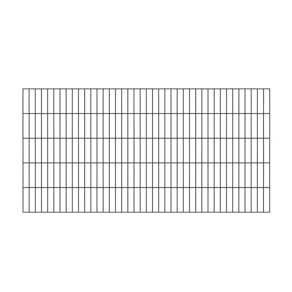 Alberts® Doppelstabmatten 6/5/6 Komplettset 2-50 Meter inkl. Pfosten mit Flacheisen