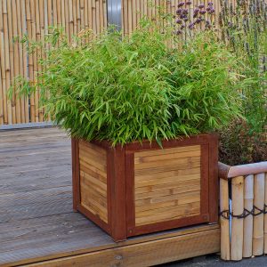 BambusBASIS Hochbeet mit Kokosfrostschutzmatte – Profile Corten