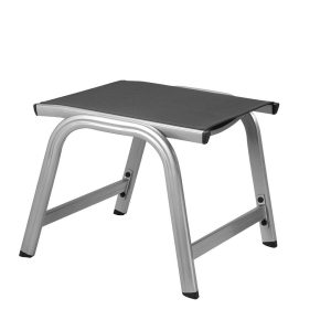 Kettler Hocker BASIC PLUS, Aluminium Silber / Outdoorgewebe Anthrazit