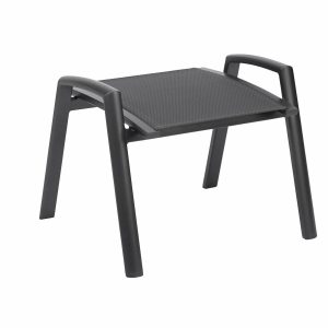 Kettler Hocker LEGATO CURVE, Aluminium Anthrazit / Outdoorgewebe Anthrazit
