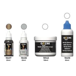 Packung mit Kitt, Bitumen, Grundierung und Satinla
