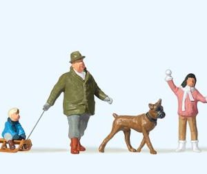 Familie Krause im Schnee