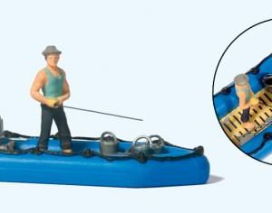 Angler im Schlauchboot