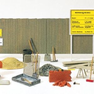 Betonmischer, Bauzaun, Werkze