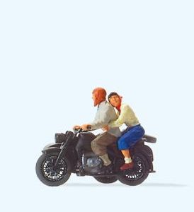 Motorradfahrer. Zündapp KS 75