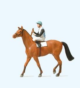 Jockei auf Pferd