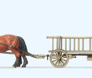 Leiterwagen. Bauer, 2 Pferde