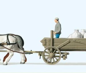 Bauernwagen mit Mehlsäcken. F
