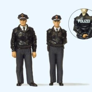 Polizisten stehend. Blaue Uni