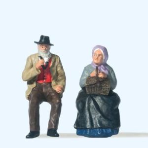 Bauer, Bäuerin, sitzend