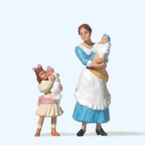 Kindermädchen mit Kindern