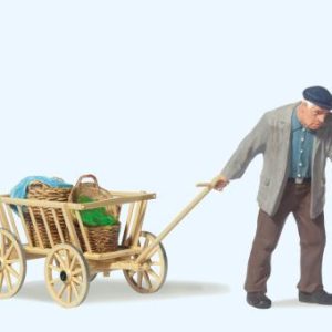 Bauer, Leiterwagen ziehend