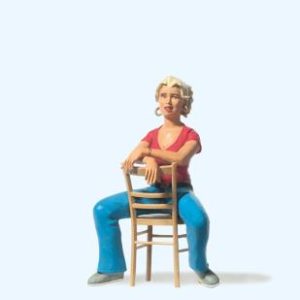 Junge Frau, sitzend. Stuhl