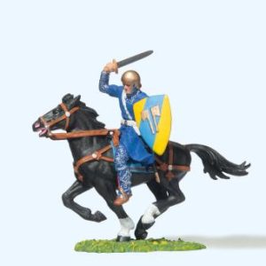 Normanne reitend, mit Schwert