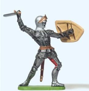 Ritter kämpfend, mit Schwert