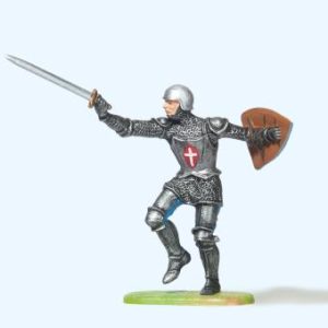 Ritter angreifend, mit Schwer