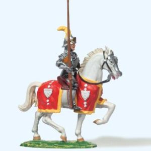 Ritter reitend, mit erhobener