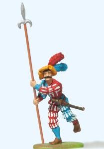 Landsknecht stürmend, mit Spi