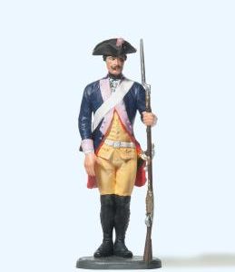 Musketier stehend, Gewerh ab