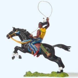 Indianer reitend, Lasso werfe