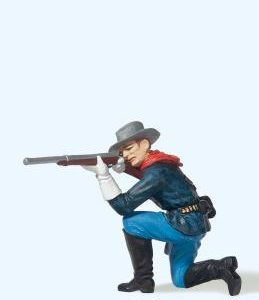 Soldat kniend, mit Gewehr