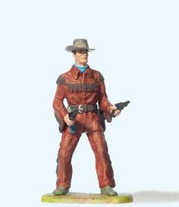 Cowboy stehend, mit 2 Revolve