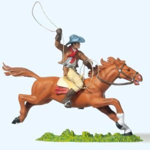Cowboy reitend, Lasso werfend